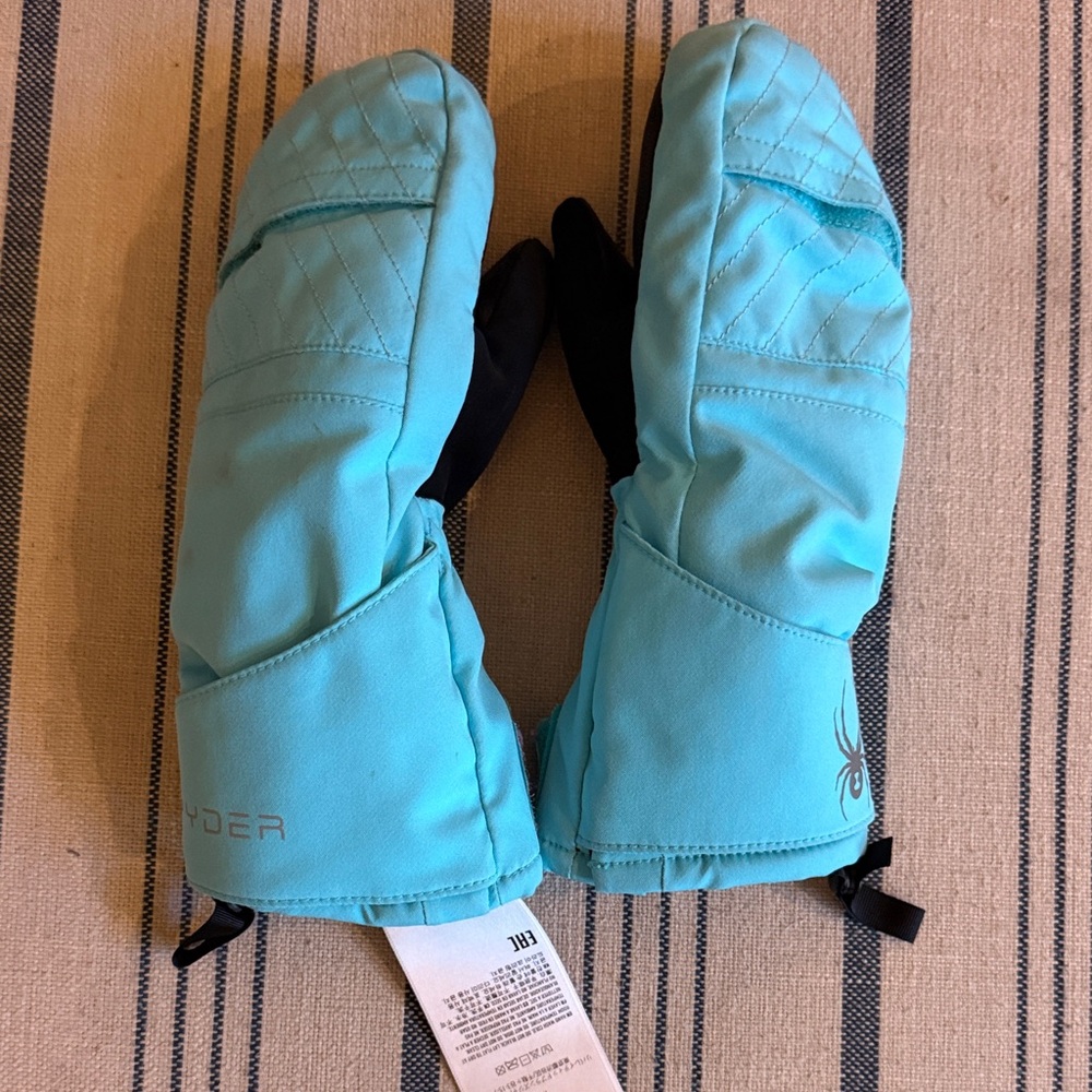 Spyder Blue Mittens